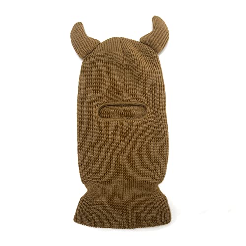Pocoiau Halloween Strick Teufel Horn Kapuze Hutschal Pocoiau Halloween Strick Teufel Horn Kapuze Hutschal von Pocoiau