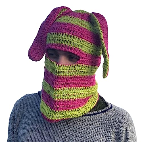 Pocoiau Horn Teufel Frauen Und Winter Gestrickt Bunte Bild Requisiten Girl Mit Gehäkelten Engelshorn von Pocoiau