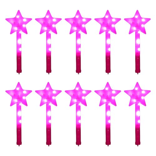 Pocoiau LED Blinking Zauberstäbe Handheld Bunt Stick Spielzeug Geburtstagsgeschenk Glühen Spielzeugparty Feierlieferungen 10pcs von Pocoiau