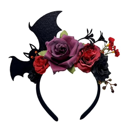 Pocoiau Leichte Rose Fledermaus Haarschmuck Halloween Party Requisiten Detailliertes Design Bequeme Verwendung Harz Haarteil Halloween Fledermaus Rose Stirnband Pocoiau Leichte Rose Fledermaus Haarschmuck Halloween Party Requisiten Detailliertes Design Bequeme Verwendung Harz Haarteil Halloween Fledermaus Rose Stirnband von Pocoiau