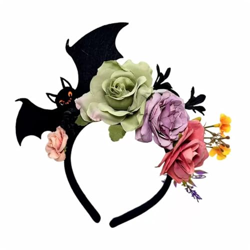 Pocoiau Leichte Rose Fledermaus Haarschmuck Halloween Party Requisiten Detailliertes Design Bequeme Verwendung Harz Haarteil Halloween Fledermaus Rose Stirnband Pocoiau Leichte Rose Fledermaus Haarschmuck Halloween Party Requisiten Detailliertes Design Bequeme Verwendung Harz Haarteil Halloween Fledermaus Rose Stirnband von Pocoiau