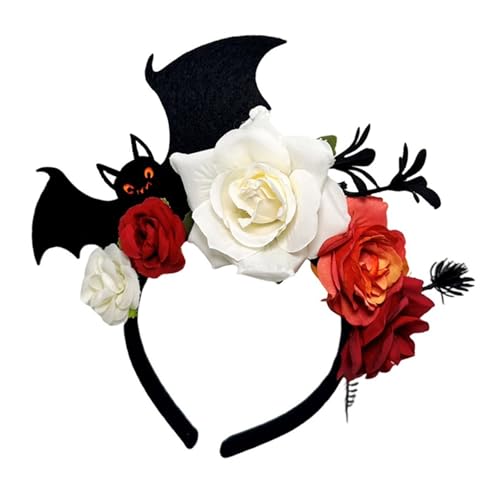 Pocoiau Leichte Rose Fledermaus Haarschmuck Halloween Party Requisiten Detailliertes Design Bequeme Verwendung Harz Haarteil Halloween Fledermaus Rose Stirnband Pocoiau Leichte Rose Fledermaus Haarschmuck Halloween Party Requisiten Detailliertes Design Bequeme Verwendung Harz Haarteil Halloween Fledermaus Rose Stirnband von Pocoiau