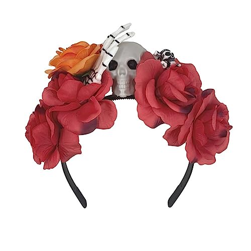 Pocoiau Modischer Haarreif in Blumen- und Totenkopf-Form, mehrfarbig, für Halloween, Bühne, Hochzeit, Party, Styling-Stirnband für Damen Pocoiau Modischer Haarreif in Blumen- und Totenkopf-Form, mehrfarbig, für Halloween, Bühne, Hochzeit, Party, Styling-Stirnband für Damen von Pocoiau
