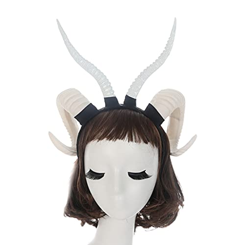 Pocoiau Ochsenhorn Stirnband Neuheit Schafhorn Haarreifen Halloween Party Tragen Haarband Karneval Requisiten für kreative Party Kostüm von Pocoiau