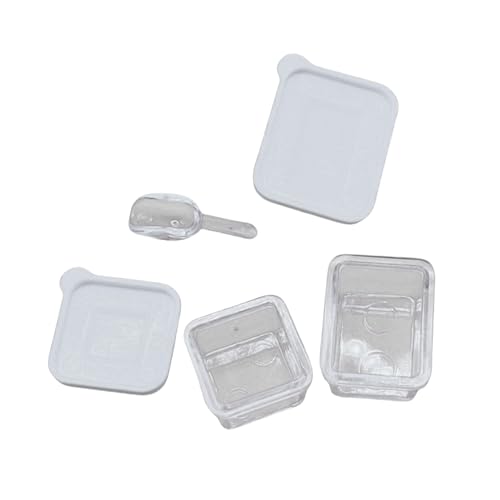 Pocoiau Praktische Klare Plastikbentoes Boxen Accessoire Für Dollhouses Food Storage Container Für Bastelmittelprojekte von Pocoiau