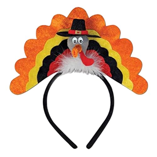 Pocoiau Thanksgiving-Truthahn-Stirnband für alle Altersgruppen, Festival-Dekoration, festlicher Party-Kopfschmuck für Familientreffen, Familientreffen, Dekoration von Pocoiau