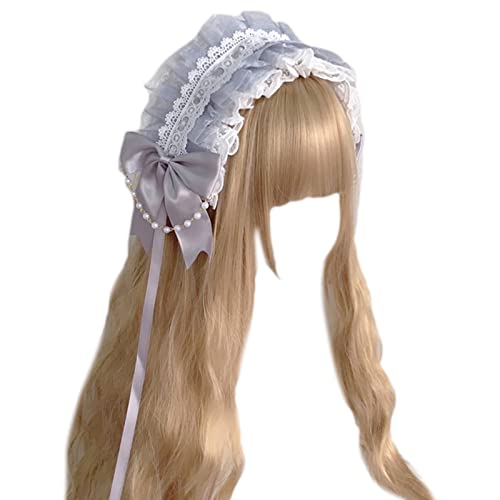 Pocoiau Zartes Cosplay-Haarreif, elegante Schleife, Dekoration, plissiert, Spitze, Haarreif, Halloween, Party, Kostüm, Requisiten für Frauen Pocoiau Zartes Cosplay-Haarreif, elegante Schleife, Dekoration, plissiert, Spitze, Haarreif, Halloween, Party, Kostüm, Requisiten für Frauen von Pocoiau