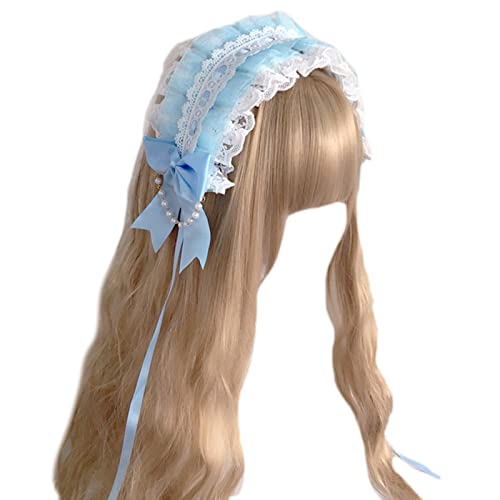 Pocoiau Zartes Cosplay-Haarreif, elegante Schleife, Dekoration, plissiert, Spitze, Haarreif, Halloween, Party, Kostüm, Requisiten für Frauen Pocoiau Zartes Cosplay-Haarreif, elegante Schleife, Dekoration, plissiert, Spitze, Haarreif, Halloween, Party, Kostüm, Requisiten für Frauen von Pocoiau