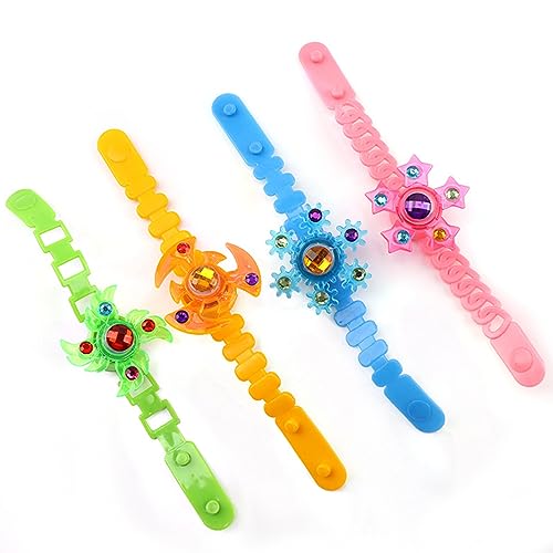 Pocoiau Rotary Spinner Armband Armband Dekomprimierende Spielzeug Farbenfrohe LED Spinner Stress Relief Zappel Für Kleinkinder Autistische Kinder von Pocoiau