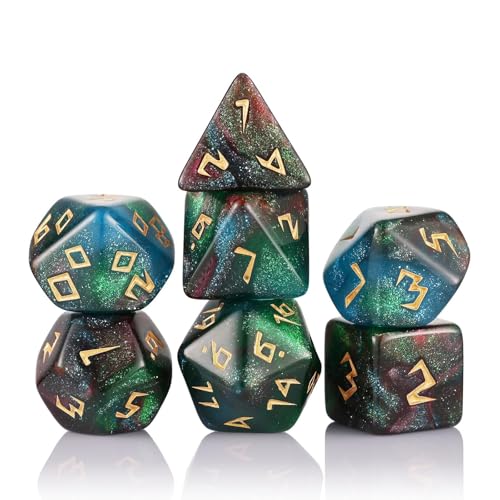 Set Von 7pcs Polyedrischen Würfel D4 D8x1d Sparkling Mischfarben Spielzeugset Für Tischspiele Und Partys Set Von 7pcs Polyedrischen Würfel D4 D8x1d Sparkling Mischfarben Spielzeugset Für Tischspiele Und Partys von Pocoiau