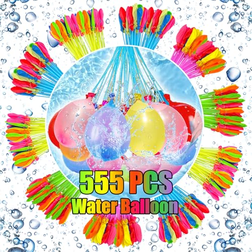 555 Stück Wasserbomben Luftballons,10 Sekunden Schnellfüller Wasserball-Selbst Verschließend,Bunte 15 Bündel mit je 37 Water Balloons Mit 3 Hahnadaptern,Wasserballon Kampf Zubehör, Kinder Sommer Party 555 Stück Wasserbomben Luftballons,10 Sekunden Schnellfüller Wasserball-Selbst Verschließend,Bunte 15 Bündel mit je 37 Water Balloons Mit 3 Hahnadaptern,Wasserballon Kampf Zubehör, Kinder Sommer Party von Pocsdis