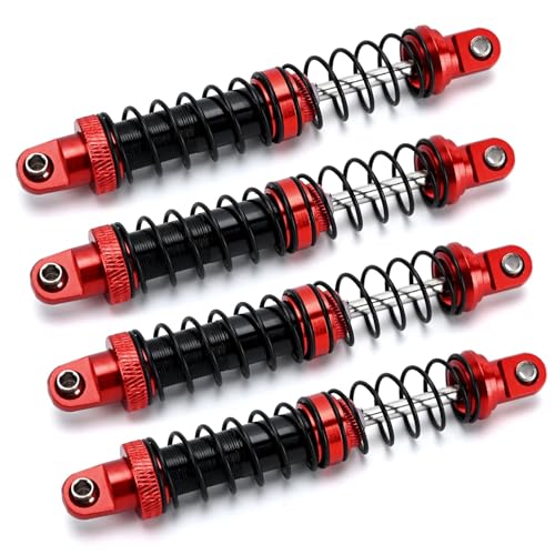 Podazz 4-teiliges Stoßdämpferset, 1/10 RC Crawler Car Zweistufiger Stoßdämpfer für SCX10 90046 AXI231017 TRX-4 D90 (90 mm) von Podazz