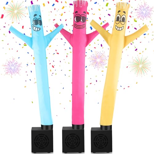 Poen 3 Stück Mini Aufblasbare Tube Mann Geschenk Lustiger Gag Geburtstag Wacky Winkend Aufblasbarer Kerl mit Gebläse Desktop Mini Tänzerin Geschenk für Frauen Party Dekoration (Humor) von Poen