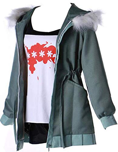 Poetic Walk Anime Cosplay-Kostüm für Damen, grüner Mantel, T-Shirt, Shorts, Kostüm, Outfit (klein, Anzug) von Poetic Walk