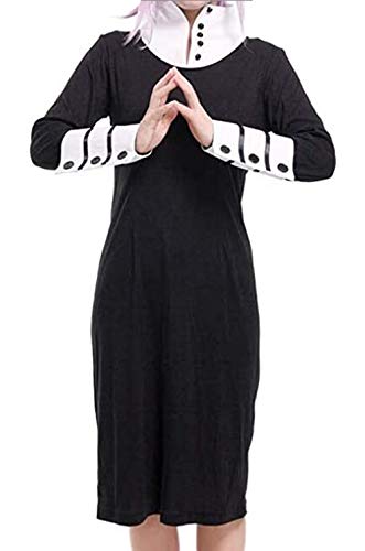 Poetic Walk Anime-Frauenmädchen-Cosplay-Kostüm, Partykleid, Halloween-Outfit, maßgeschneidert, Schwarz, XXL von Poetic Walk