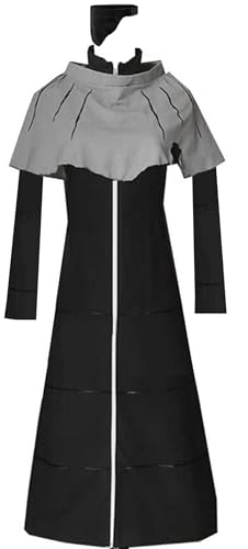 Poetic Walk Anime Herren-Kostüm, Cosplay, Uniform, Mantel, Umhang, Maske, Anzug, Outfit (Schwarz, XL) von Poetic Walk