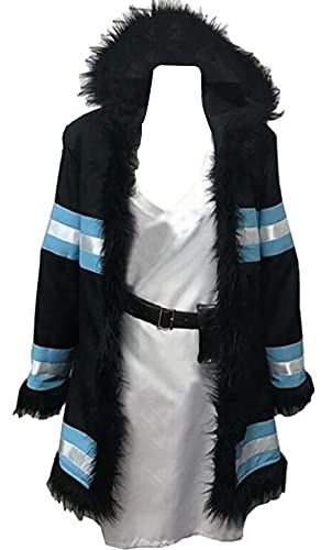Poetic Walk Anime-Kostüm für Damen, Cosplay, blauer Anzug, Fleece-Mantel, Kleid, Outfit, Halloween, Größe 2XL, Schwarz Poetic Walk Anime-Kostüm für Damen, Cosplay, blauer Anzug, Fleece-Mantel, Kleid, Outfit, Halloween, Größe 2XL, Schwarz von Poetic Walk