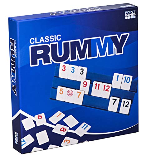 Point Games Klassisches Rommé-Würfelspiel – Rommé-Spiel mit dreistufigen exklusiven faltbaren Spielständern in Originalgröße – 2–4 Spieler – Tolles Geschenk von Point Games