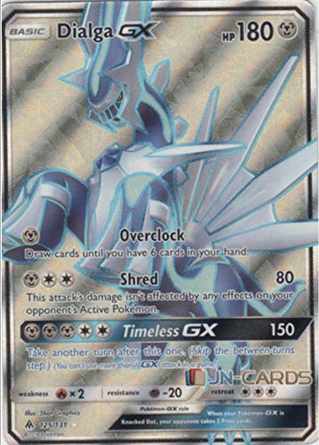 Dialga GX 125/131 Ultra Rare Pokemon Karte (Verbotenes Licht) + TitanCards® Toploader von Pokemon TCG