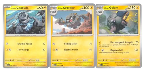 Alolan Golem 046/159 - Journey Together - Pokemon Evolution, 3 Karten Lot von Pokémon