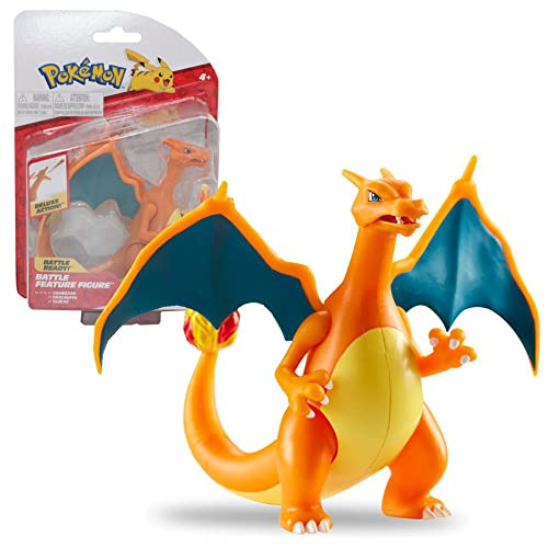 Auswahl Battle Feature Figuren | Pokemon | bewegliche Deluxe Action Figur, Spielfigur:Glurak von Pokemon