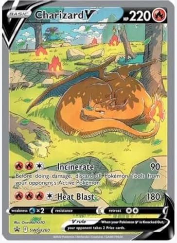 Pokémon Charizard V SWSH260 – Black-Star-Promo – Alternatives Kunst-Holo – Ultra-Premium-Kollektion exklusiv (1) – Trading Card Pokémon Charizard V SWSH260 – Black-Star-Promo – Alternatives Kunst-Holo – Ultra-Premium-Kollektion exklusiv (1) – Trading Card von Pokémon