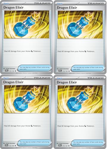 Dragon Elixir 172/191 - Surging Sparks - Trainer Card Lot x4 - Spielset Dragon Elixir 172/191 - Surging Sparks - Trainer Card Lot x4 - Spielset von Pokémon