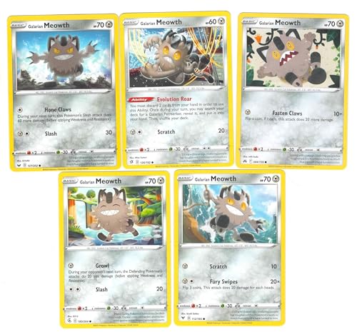 Galarian Meowth - Pokemon 5 Card Lot - Schwert & Schild Rebellen Clash - 127/202 Galarian Meowth - Pokemon 5 Card Lot - Schwert & Schild Rebellen Clash - 127/202 von Pokémon