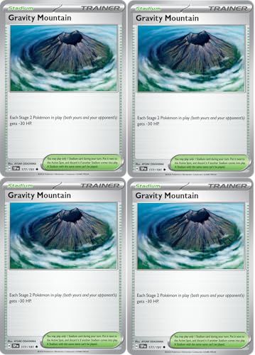 Gravity Mountain 177/191 - Surging Sparks - Trainer Card Lot x4 - Spielset Gravity Mountain 177/191 - Surging Sparks - Trainer Card Lot x4 - Spielset von Pokémon