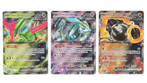 Iron Leaves - Iron Boulder - Eisenkrone ex Pokemon 3 Kartenlos - SVP 128 146 - Schwarzer Stern Promo - Folienkarten-Set Iron Leaves - Iron Boulder - Eisenkrone ex Pokemon 3 Kartenlos - SVP 128 146 - Schwarzer Stern Promo - Folienkarten-Set von Pokemon