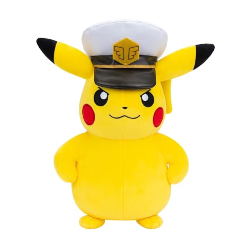 Pokémon PKW4295-20cm Plüsch - Captain Pikachu, offizielles Plüsch von Pokémon