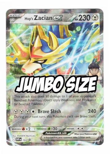 Jumbo Pokemon Card - Hop's Zacian ex SVP 193 - Journey Togther Oversize Card Jumbo Pokemon Card - Hop's Zacian ex SVP 193 - Journey Togther Oversize Card von Pokémon