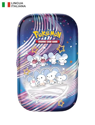 Minisdose zum Sammeln (Maushold) der Erweiterung Scarlet und Violetto – Schicksal di Paldea del GCC Pokémon (2 Erweiterungspackungen, 1 Bogen Aufkleber und 1 Karte mit Abbildung), in Italienischer von Pokémon