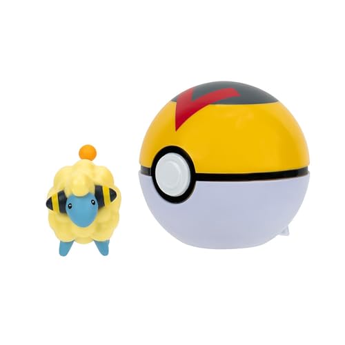 PKW3137 - Clip'n'Go Poké Balls - Voltilamm & Levelball, offizieller Pokéball mit 5cm Figur von Pokémon