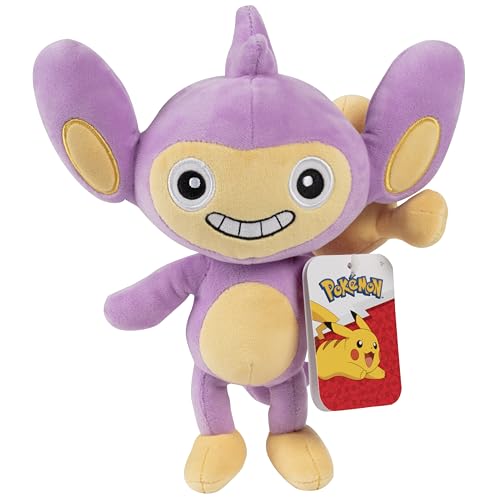Pokémon 20,3 cm Aipom Plüsch – Offiziell lizenziert – Figur der 2. Generation – authentisches weiches Stofftier Spielzeug – Osterkorbfüller, Geschenk für Kinder, Jungen, Mädchen – ab 2 Jahren von Pokemon