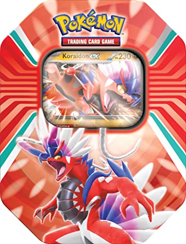 Pokémon 210-60309 Koraidon Legenden von Paldea – Sammelbox (eine holografische Karte und Vier Erweiterungspackungen), italienische Ausgabe, Mehrfarbig von Pokémon