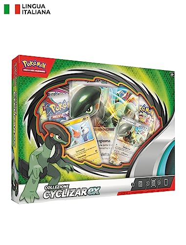 Pokémon 290-60289 Pokemon Cyclizar-ex Kollektion TCG (Zwei Promokarten, eine riesige holografische Karte und Vier Erweiterungspackungen), italienische Ausgabe, Single, Mehrfarbig von Pokémon