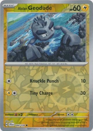 Pokemon - Alolan Geodude 044/159 Journey Together - Reverse Foil - Einzelkarte von Pokémon