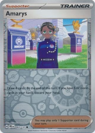 Pokemon - Amarys 093/131 Prismatic Evolutions - Reverse Foil Einzelkarte von Pokémon