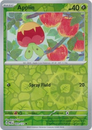 Pokemon - Applin 009/131 Prismatic Evolutions - Reverse Foil Einzelkarte von Pokémon