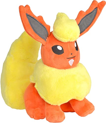 Pokémon BO36773, Flamara Plüschfigur (20cm), Fantasiewesen in der gleichnamigen Serie von Videospielen von Pokémon