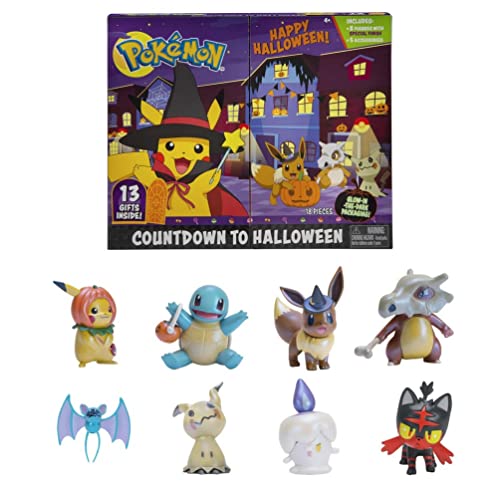 Pokémon Bandai JW2385 Halloween Kalender - 8 Figuren und 5 Zubehörteile - Pikachu, Eevee, Squirt, Osselait, Nosferapti, Mimiqui, Flamiaou, Funecire Pokémon Bandai JW2385 Halloween Kalender - 8 Figuren und 5 Zubehörteile - Pikachu, Eevee, Squirt, Osselait, Nosferapti, Mimiqui, Flamiaou, Funecire von Pokémon