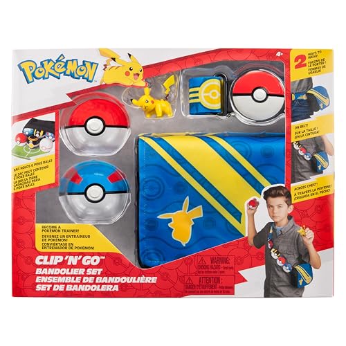 Pokemon Bandolier Set - Pikachu #4 mit Pokéball, Great Ball und Pikachu Themed Belt & Bag - W5 von Pokémon