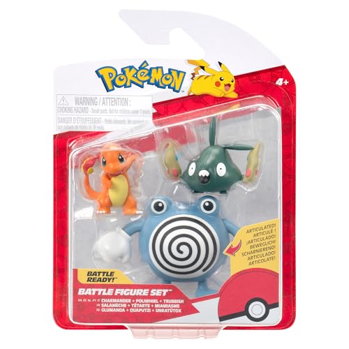 Pokémon Battle Figure 3 Pack - Features 2 Inch Charmander and Trubbish and 3 Inch Poliwhirl Battle Figures Pokémon Battle Figure 3 Pack - Features 2 Inch Charmander and Trubbish and 3 Inch Poliwhirl Battle Figures von Pokémon