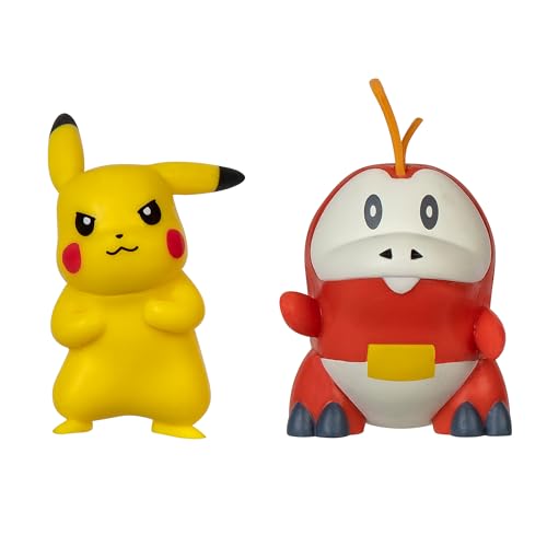 Pokémon PKW3356 - Battle Figure Pack - Pikachu & Krokel, offizielle detaillierte Figuren, je 5 cm von Pokémon