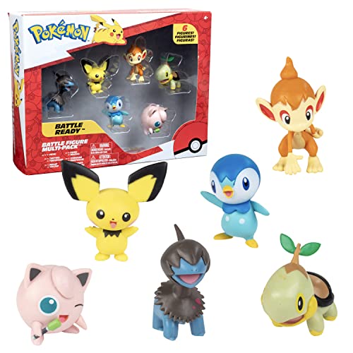 Pokèmon Battle Figure Multipack (6PK: 2 Zoll Pichu, Deino, Jigglypuff #1, Turtwig, Piplup, Chimchar) W5 von Pokémon