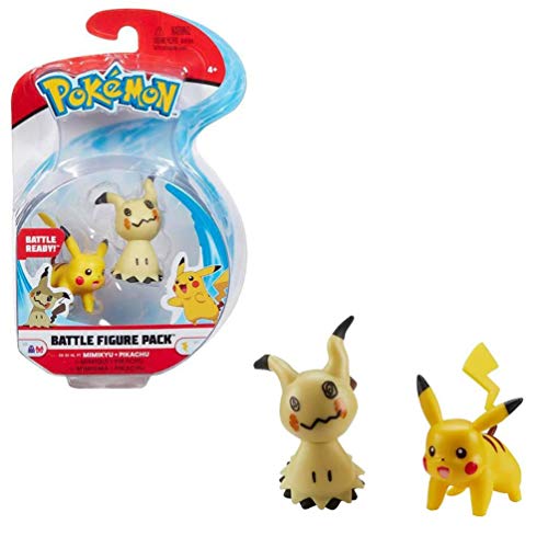 Pokémon Battle Figures 2er-Pack, Pikachu & Mimikyu, 5-cm-Figuren, offiziell von Pokemon lizenziert Pokémon Battle Figures 2er-Pack, Pikachu & Mimikyu, 5-cm-Figuren, offiziell von Pokemon lizenziert von Pokémon