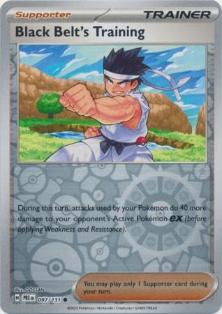 Pokemon - Black Belt's Training 097/131 Prismatic Evolutions - Reverse Foil Einzelkarte von Pokémon