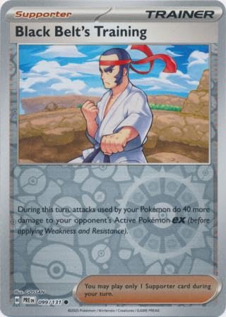 Pokemon - Black Belt's Training 099/131 Prismatic Evolutions - Reverse Foil Einzelkarte von Pokémon