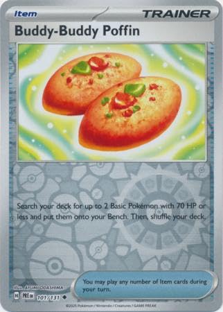 Pokemon - Buddy-Buddy Poffin 101/131 Prismatic Evolutions - Reverse Foil Einzelkarte von Pokémon